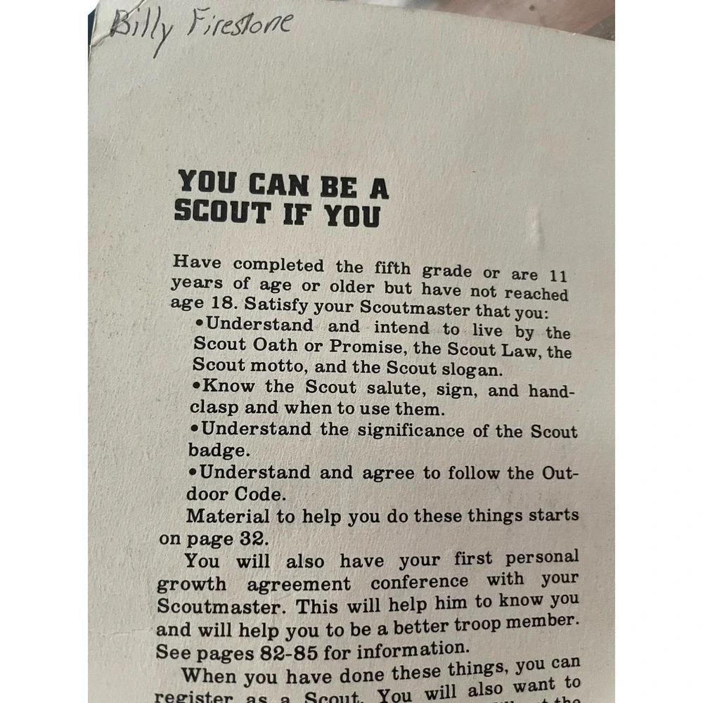 Vintage 1972 Boy Scouts of America Scout Handbook, 8th Ed, 2nd Print Feb 1973
